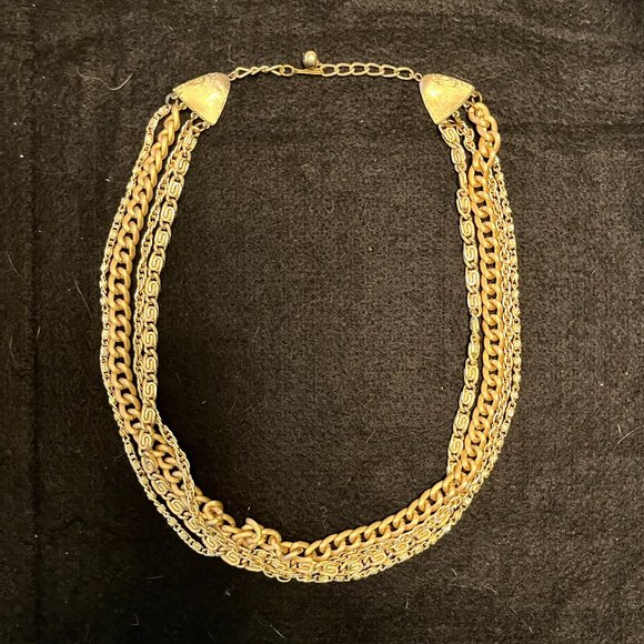 Jewelry - Vintage 4 Strand Gold-Tone Necklace 22”